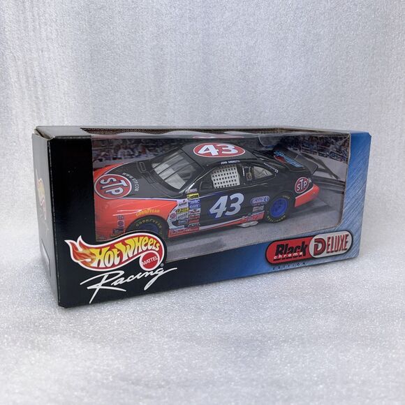 Hot Wheels Racing NASCAR 1:24 Diecast Black Chrome 43 John Andretti Pontiac STP - Picture 1 of 8